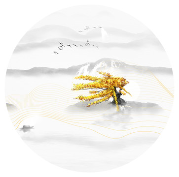 中國(guó)風(fēng)山水畫