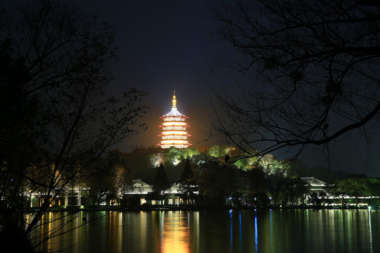 杭州西湖夜景