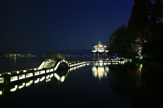 杭州西湖夜景