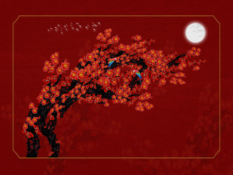 國畫梅花
