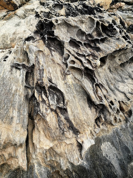 海岸岩石自然纹理