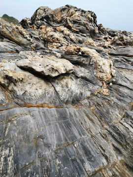 海岸岩石纹理色彩