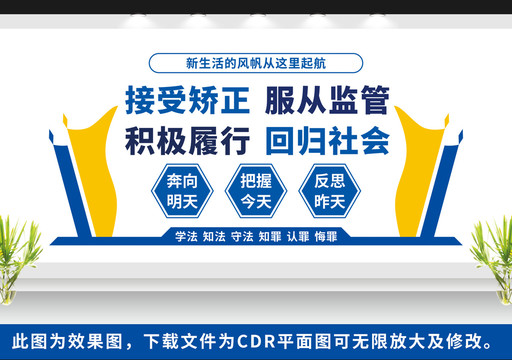 矯正中心文化墻