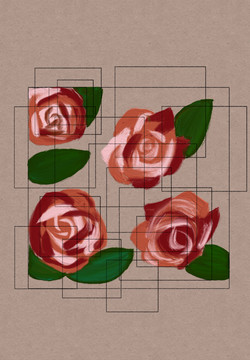 手绘玫瑰花手机壁纸