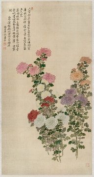 惲壽平菊花圖