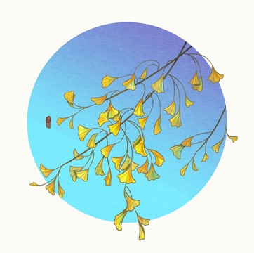 銀杏插畫