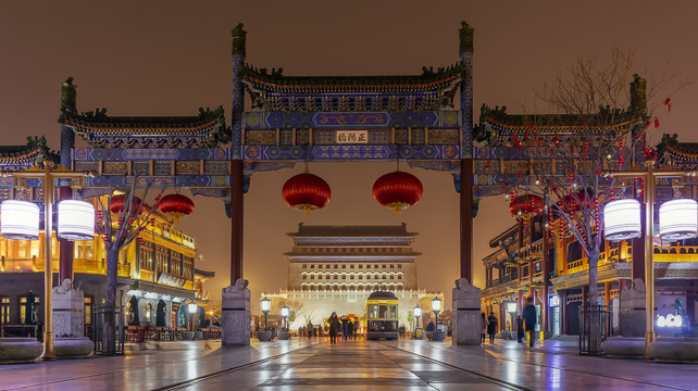北京前门五牌楼夜景