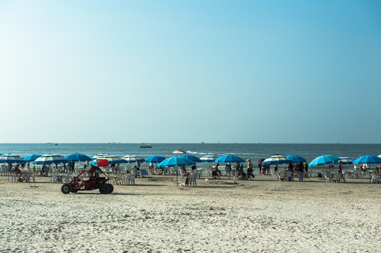 海滩沙滩海水浴场北海银滩