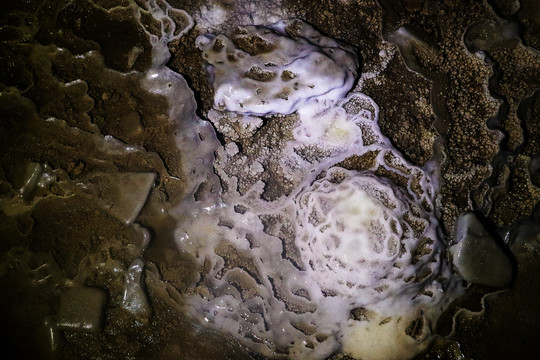 洞穴内岩礁石