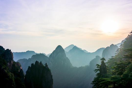 黄山日出美景