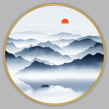 禅意山水画