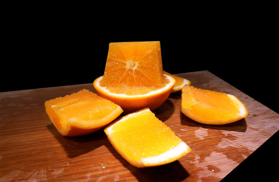 脐橙切面橙子创意