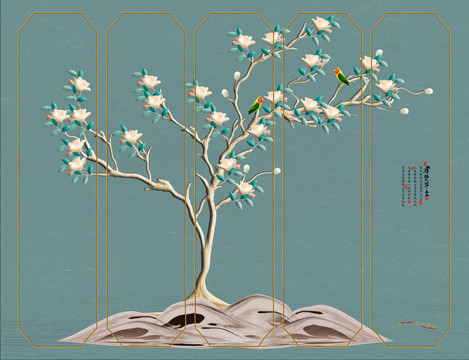 原創(chuàng)花鳥裝飾畫