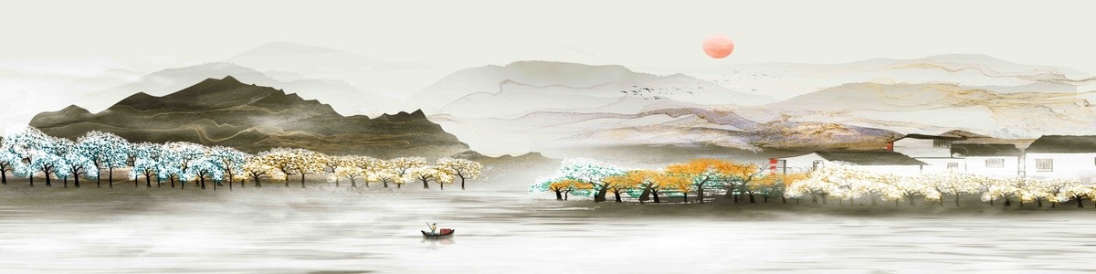 巨幅古風(fēng)山水背景