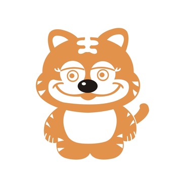 卡通老虎矢量圖素材
