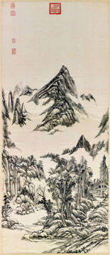 王原祁山水圖軸