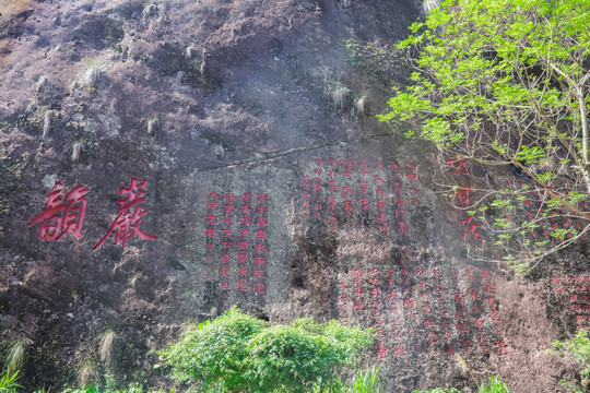 武夷山岩韵石刻