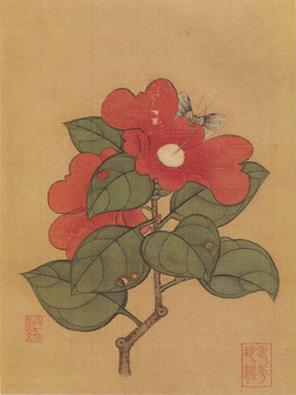 陳洪綬花鳥寫生冊蝴蝶戀花