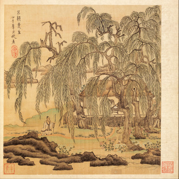 陳洪綬老蓮撫古圖冊(cè)楊柳先生