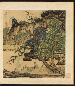 陳洪綬老蓮撫古圖冊高士圖