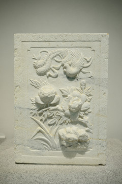花卉祥兽纹石板