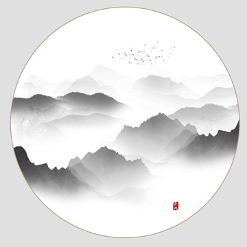 水墨山水画