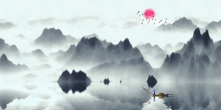 新中式山水畫