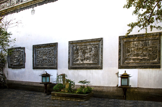 中式园林古墙