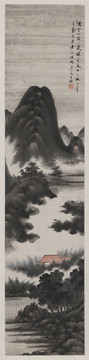 戴文進(jìn)夏景山水屏風(fēng)云山吐霧圖