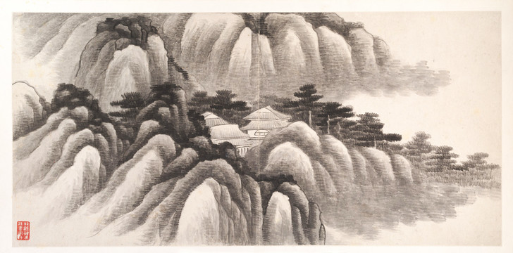 豈賢十二月令山水四月