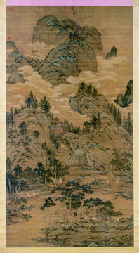 盛懋溪山消夏圖