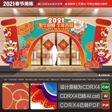 牛年門頭裝飾