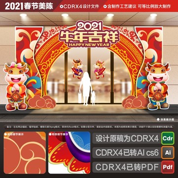 牛年門頭裝飾
