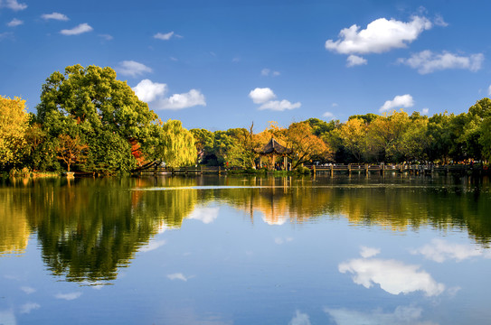 西湖风景画