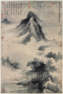 高克恭雨山圖
