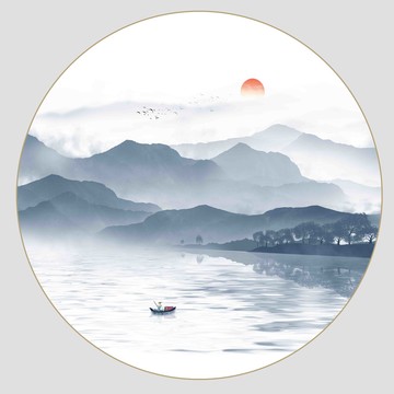 水墨山水画