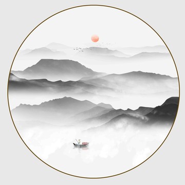 寫意水墨掛畫裝飾畫