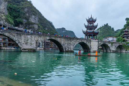 贵州镇远古城舞阳河风光