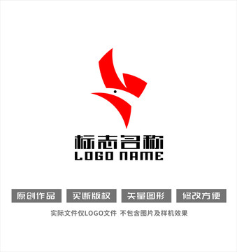 字母标志雄鸡logo