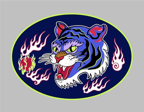 老虎中國風(fēng)動(dòng)物
