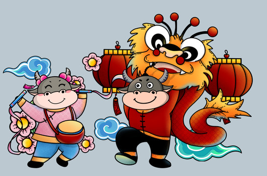 牛年原創(chuàng)插畫2021