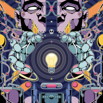 靈感科技感潮流插畫