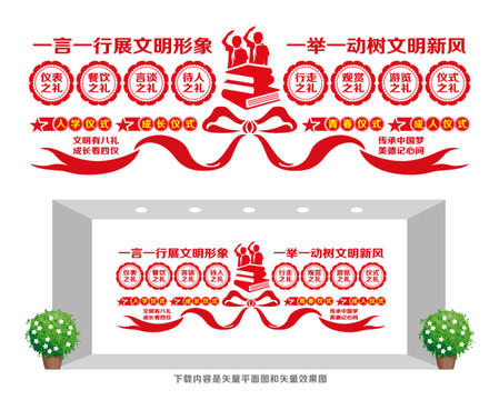八禮四儀文化墻