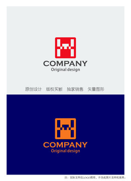 HM字母组合logo设计