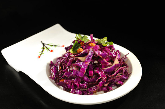 凉拌紫包菜