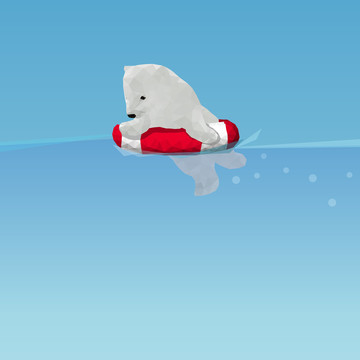 北极熊创意设计插图