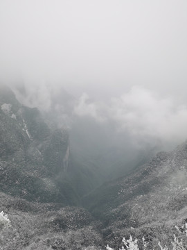 俯拍雪景