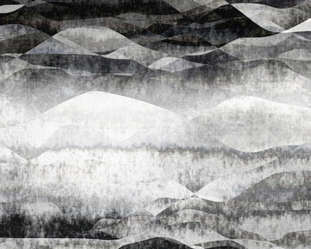 高端黑白山水抽象背景墻