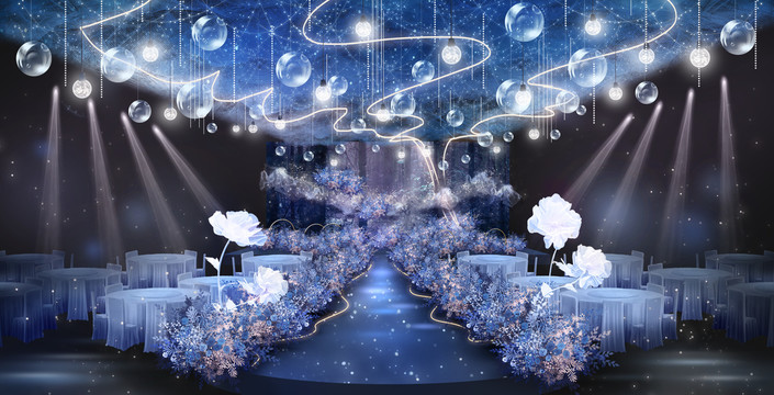 藍(lán)色星空婚禮