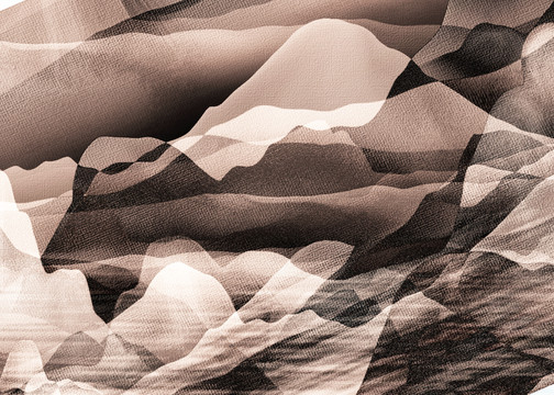 高端山水背景墻